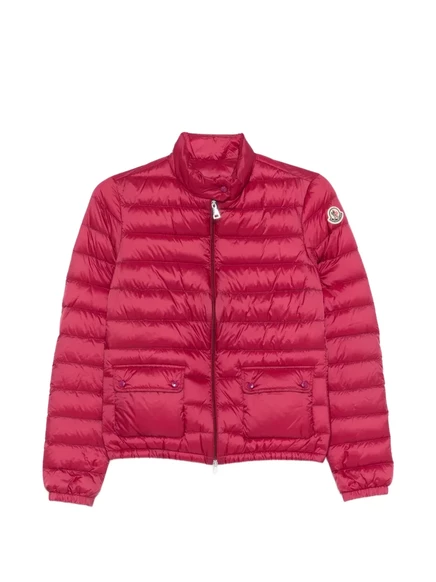 Женский пуховик Moncler с карманами на молнии, красный