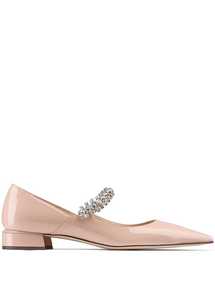 Женские балетки Jimmy Choo Bing с кристаллами, розовые