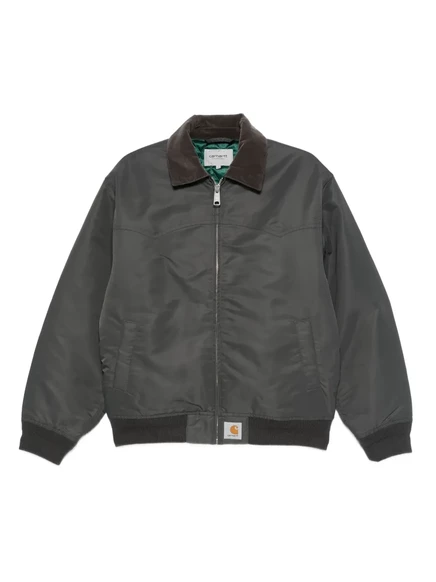 Мужская бомбер-куртка Carhartt WIP Santa Fe Alumni, тёмно-серая