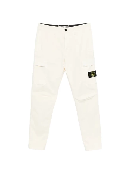 Мужские брюки карго Stone Island с патчами, светло‑бежевые