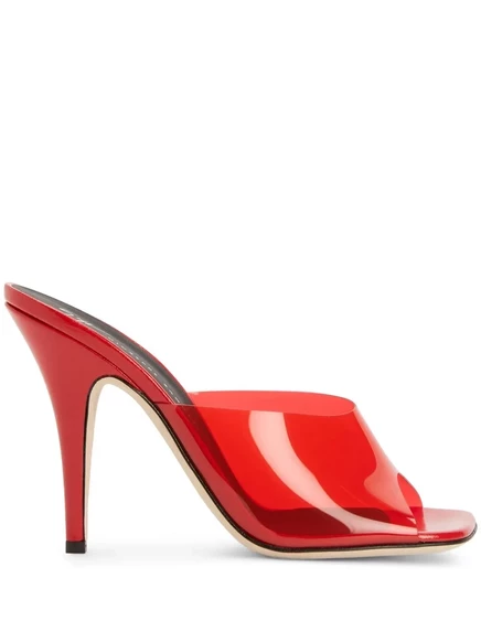 Сандалии из плексигласа Giuseppe Zanotti 105 мм Earthshine из плексигласа red