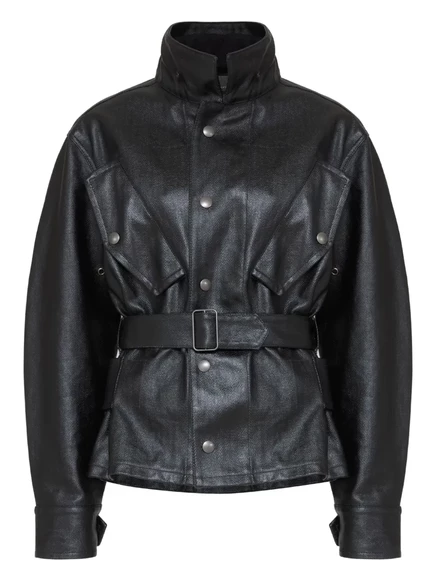 Женская куртка Maison Margiela с поясом, черная