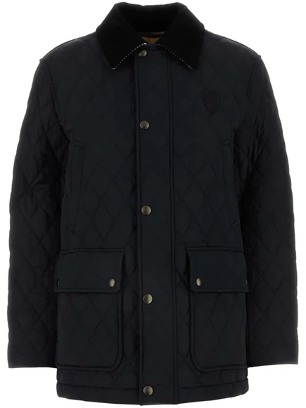 Женская стеганая пуховая куртка Burberry, черная