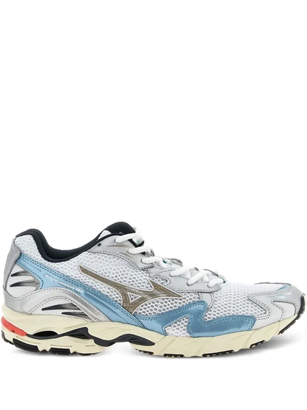 Кожаные кроссовки Mizuno Wave Ridder 10 с сетчатыми вставками white