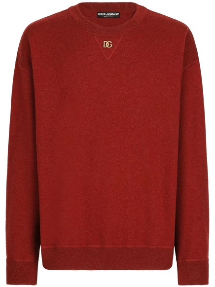 Кашемировый свитер с логотипом Dolce & Gabbana DG red