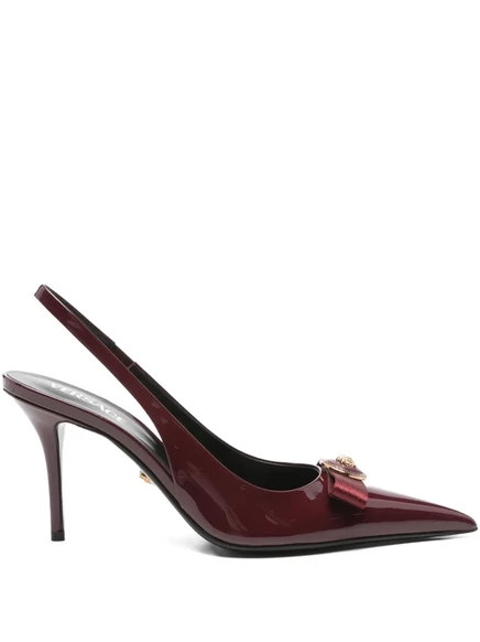 Туфли-лодочки Versace с ремешком из ленты Джанни длиной 85 мм red