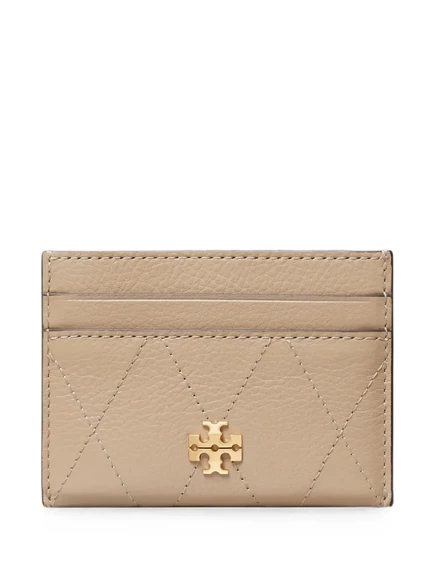 Картхолдер Tory Burch Charlie стеганый, нейтрального цвета