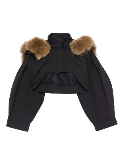 Куртка с меховой отделкой GANNI black