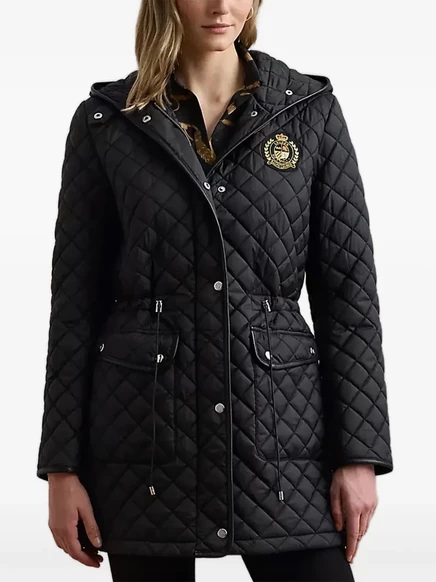 Женская стеганая куртка Lauren Ralph Lauren, черная