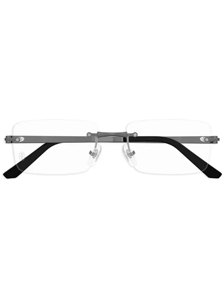 Мужские очки Cartier Eyewear титановая оправа, серые
