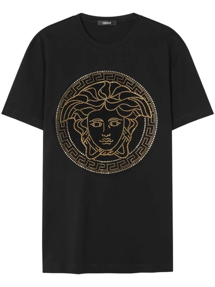 Хлопковая футболка с головой Медузы от Versace black