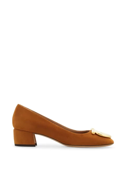 Женские туфли Ferragamo Maxi Gancini, коричневые