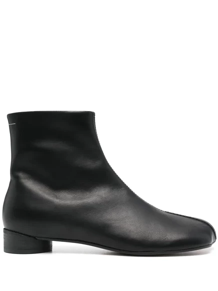 Кожаные ботильоны MM6 Maison Margiela black