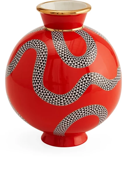 Ваза Jonathan Adler Eden круглая, красная