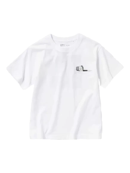 Мужская футболка KAWS x Uniqlo UT из хлопка с принтом, белая