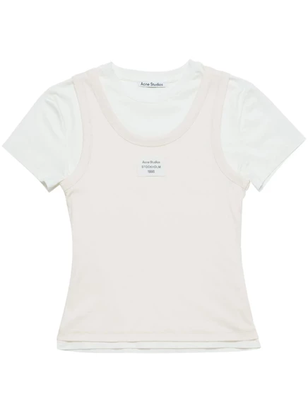 Женская футболка Acne Studios с логотипом, белая