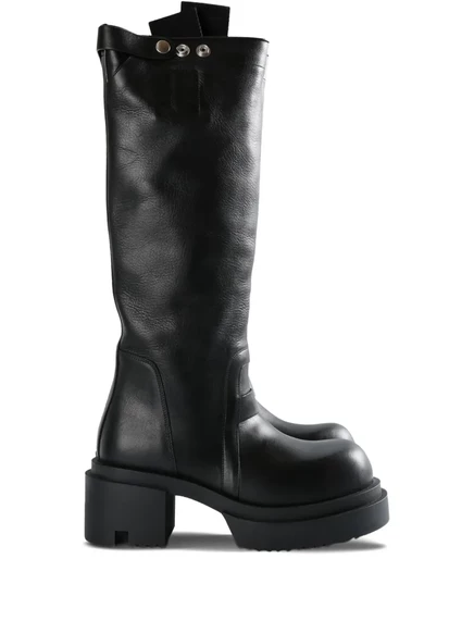 Сапоги на платформе Rick Owens высотой до колена 75 мм black