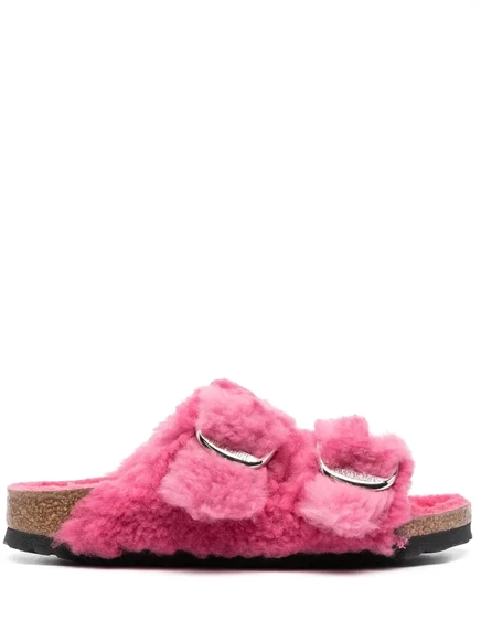 Женские шлепанцы Birkenstock Arizona с пряжкой, розовые