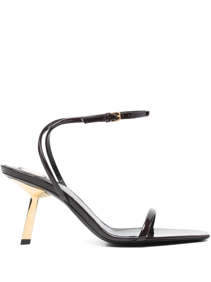 Женские босоножки Saint Laurent Lee, коричневые