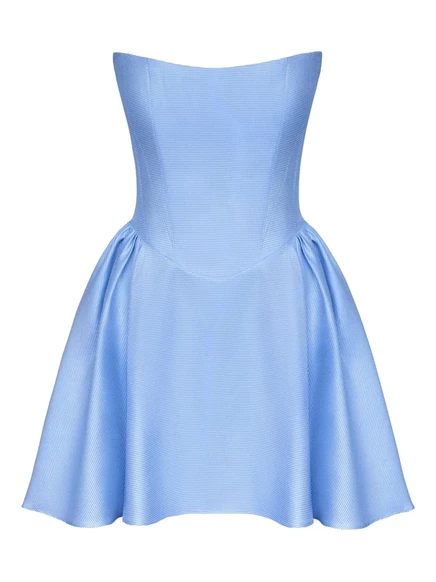 Мини-платье с корсетом-подтяжкой POST MERIDIEM blue
