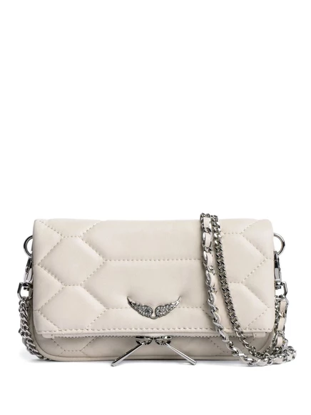 Женский клатч Zadig&Voltaire Rock Nano стеганый, кремовый