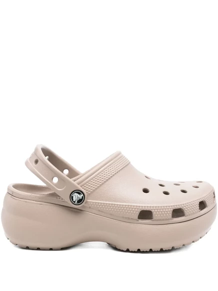 Женские сабо Crocs Classic на платформе, коричневые