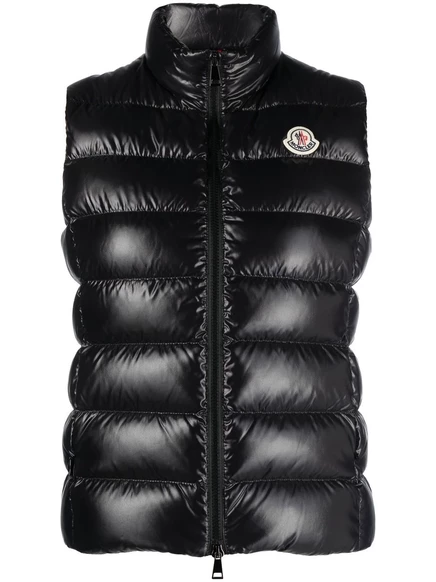 Женский стеганый пуховый жилет Moncler Ghany, черный