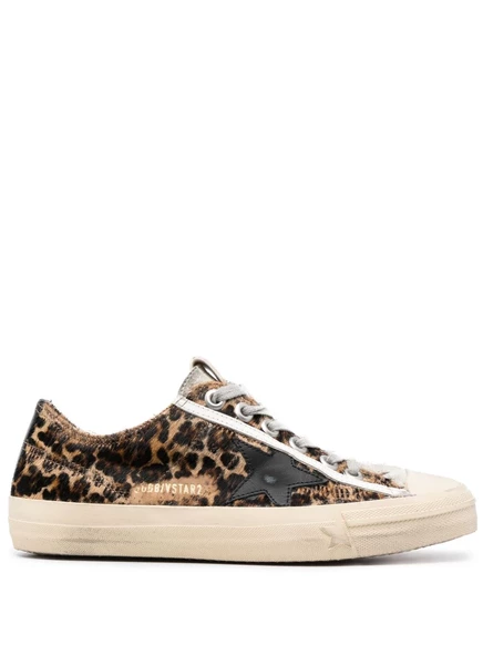 Женские кеды Golden Goose леопардовые, коричневые