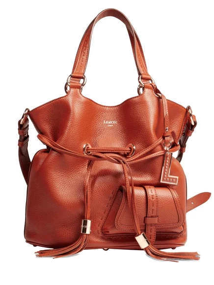 Сумка Lancel medium Premier Flirt на завязках через плечо brown