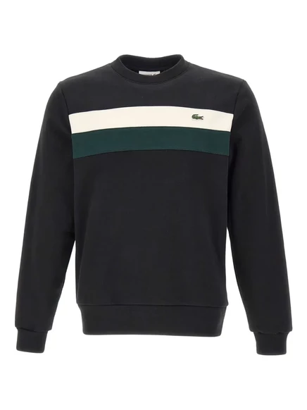 Толстовка с круглым вырезом в цветную клетку от Lacoste black