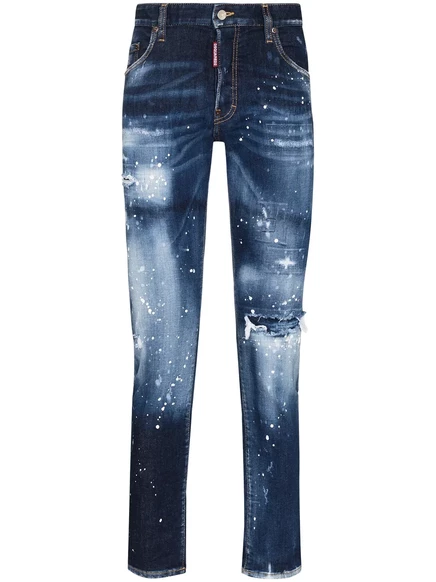 Мужские узкие джинсы DSquared2 Skater, синие