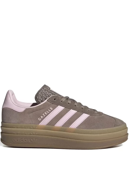 яркие замшевые кроссовки на платформе adidas Originals Gazelle brown