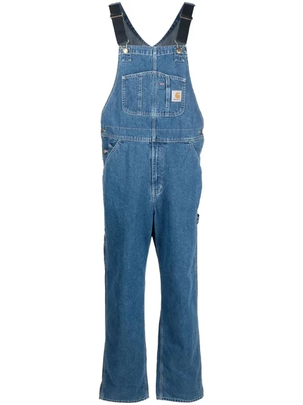 Мужской джинсовый комбинезон Carhartt WIP с логотипом, синий