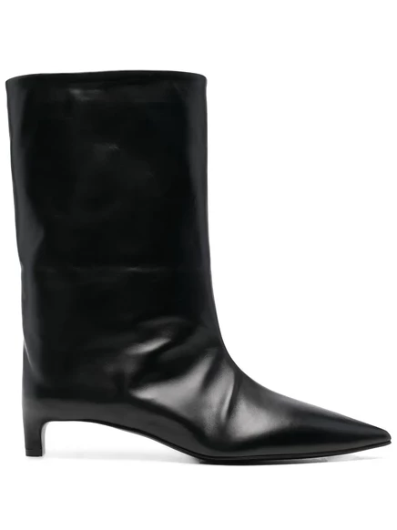 Женские кожаные ботинки Jil Sander, черные