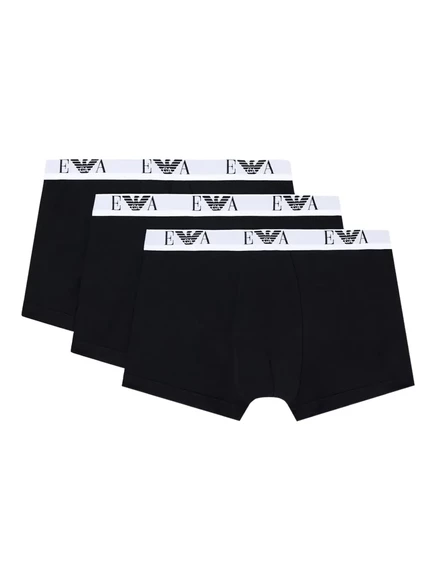 Мужские боксеры Emporio Armani 3 шт. с логотипом, черные