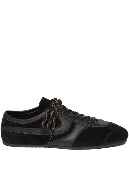 Кроссовки из замши и кожи DRIES VAN NOTEN black