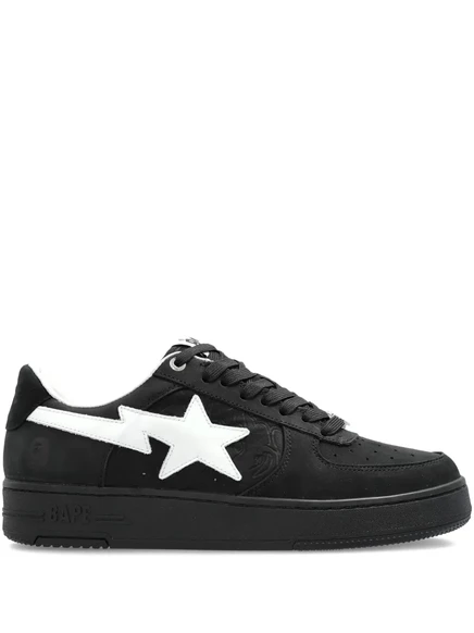 Мужские кожаные кроссовки A Bathing Ape Sk8 Sta, черные