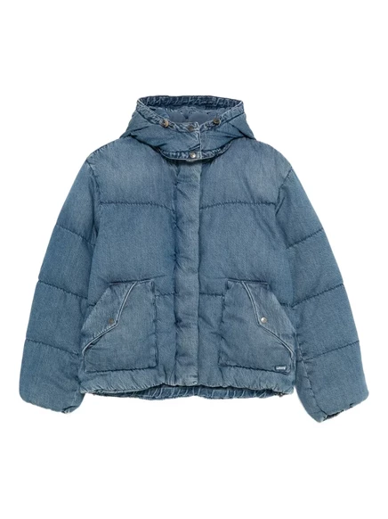 Женский пуховик Levi's с капюшоном, синий