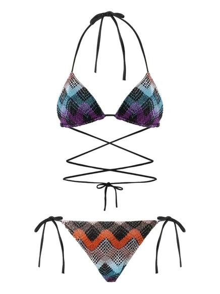Женский купальник-бикини Missoni в зигзаг, черный