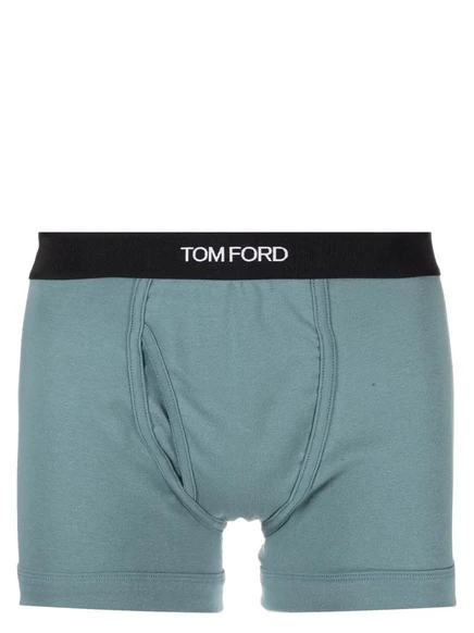 Мужские боксеры Tom Ford с логотипом на поясе, зеленые