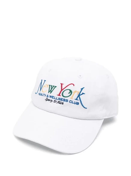 Унисекс кепка Sporty & Rich вышитая, хлопок, белая