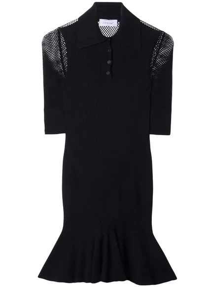 Женское мини-платье Off-White Arrow сетчатое, черное