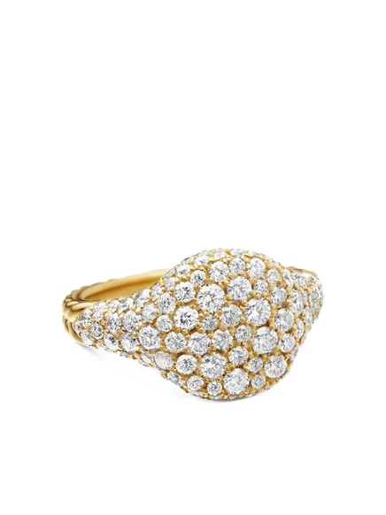 Женское кольцо david yurman chevron 18k с бриллиантами 10мм
