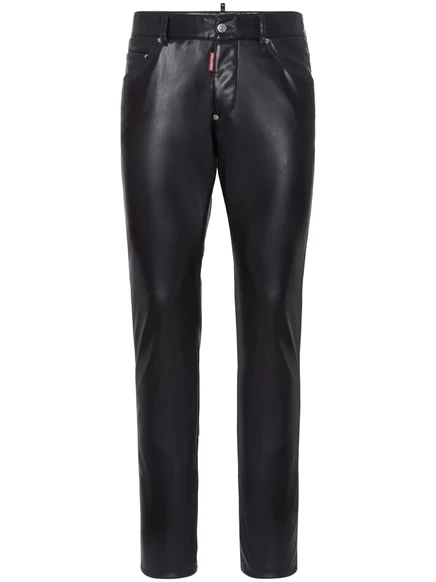 Мужские зауженные брюки DSquared2 хлопковые, черные