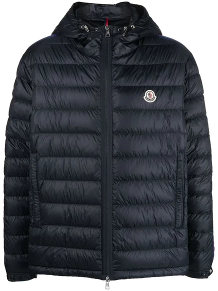 Мужская пуховая куртка Moncler Agout с логотипом, синяя