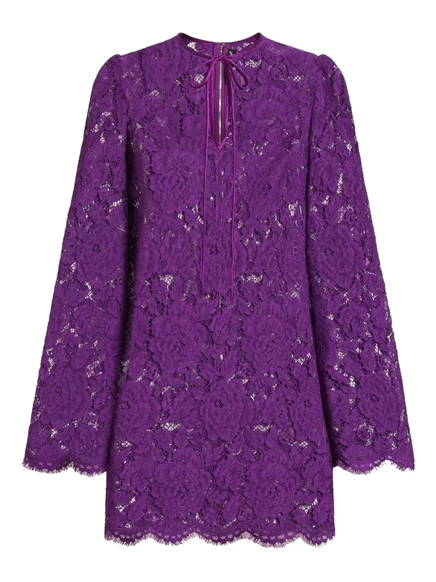 Женское кружевное платье Dolce & Gabbana, фиолетовое