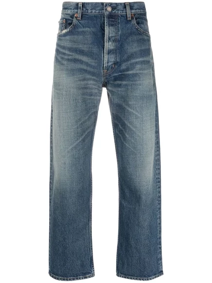 Мужские джинсы Saint Laurent Mick прямого кроя, синие