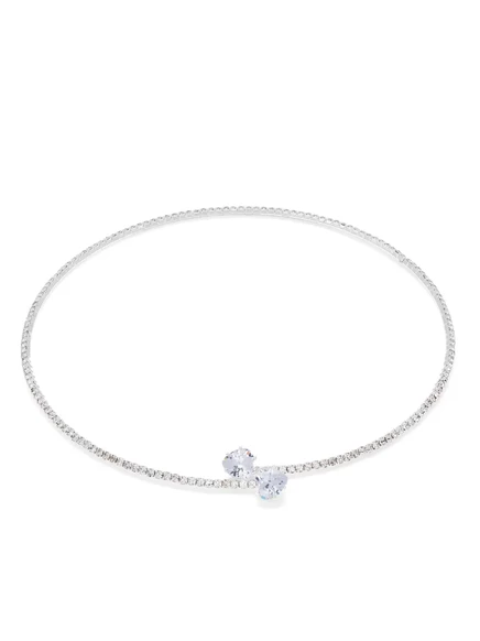 Женское ожерелье HZMER JEWELLERY с сердечком, серебристое