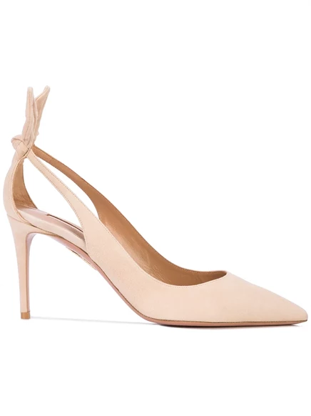 Туфли-лодочки Aquazzura с бабочкой диаметром 85 мм neutrals