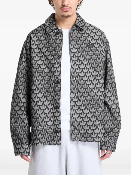 Мужская рубашка Adidas с монограммой, чёрная